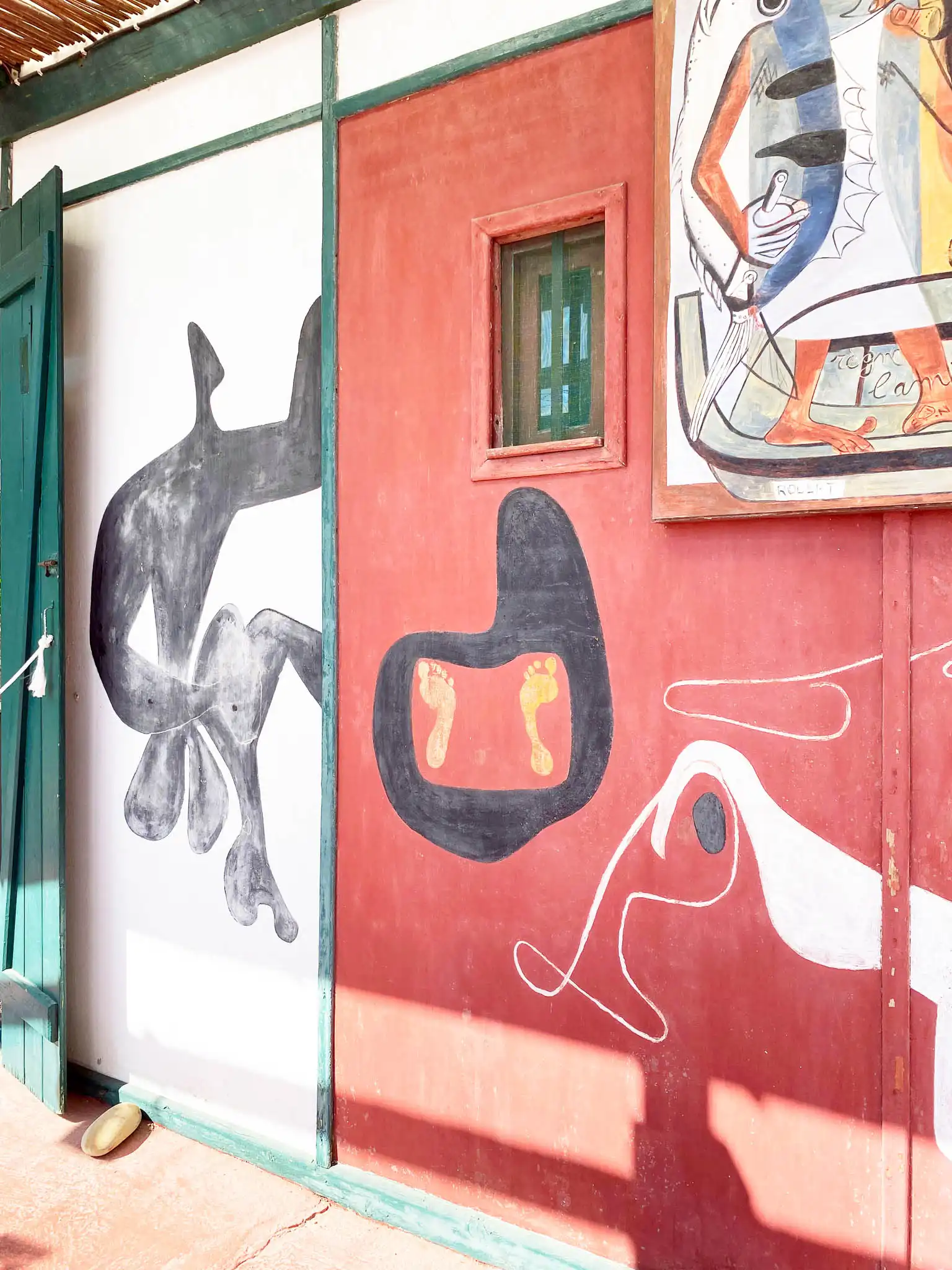 Rappresentazione murales di le corbusier facciata esterna