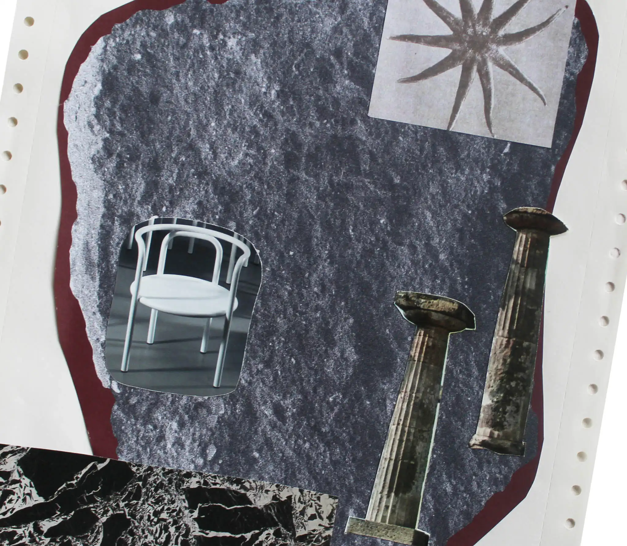 collage cartaceo ispirazionale con ritagli di riviste